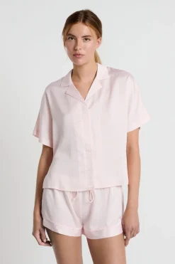 Camisa de pijama de manga corta estampada