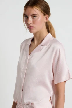 Camisa de pijama de manga corta estampada