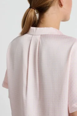 Camisa de pijama de manga corta estampada