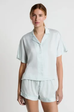 Camisa de pijama de manga corta estampada