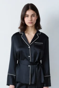 Camisa de pijama de satén