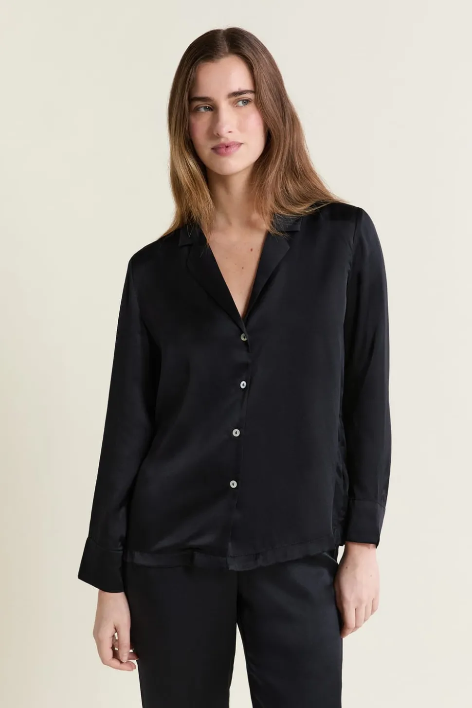 Camisa de pijama de seda