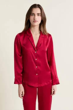 Camisa de pijama de seda