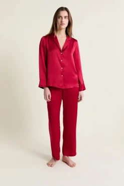 Camisa de pijama de seda