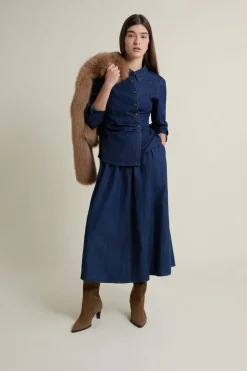 Camisa efecto vaquero de algodón