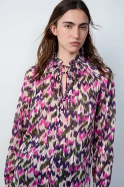 Camisa fluida estampada