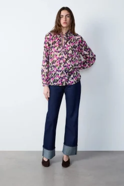 Camisa fluida estampada