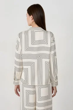 Camisa manga larga estampada