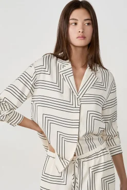 Camisa manga larga estampada