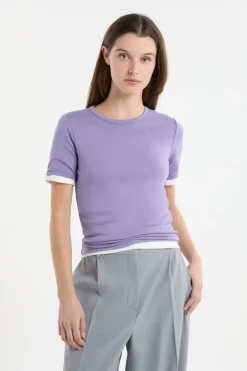 Camiseta de manga corta con algodón