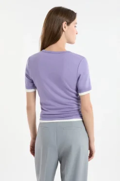 Camiseta de manga corta con algodón