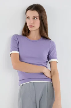 Camiseta de manga corta con algodón