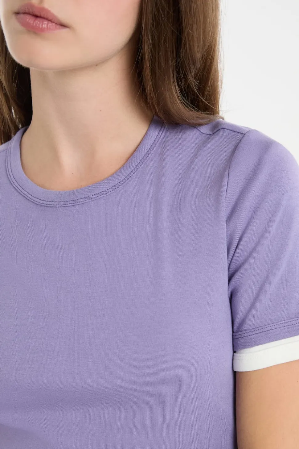 Camiseta de manga corta con algodón