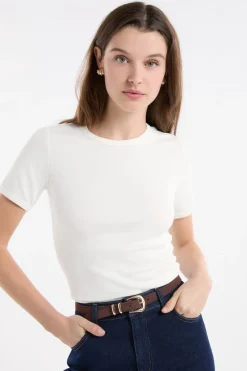 Camiseta de manga corta con algodón