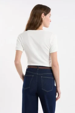 Camiseta de manga corta con algodón