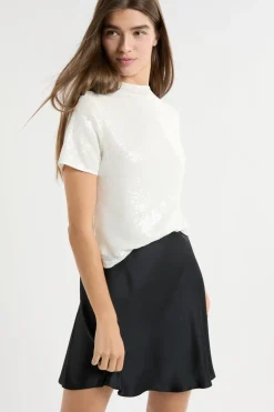 Camiseta de manga corta con lentejuelas