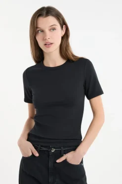 Camiseta de manga corta con algodón