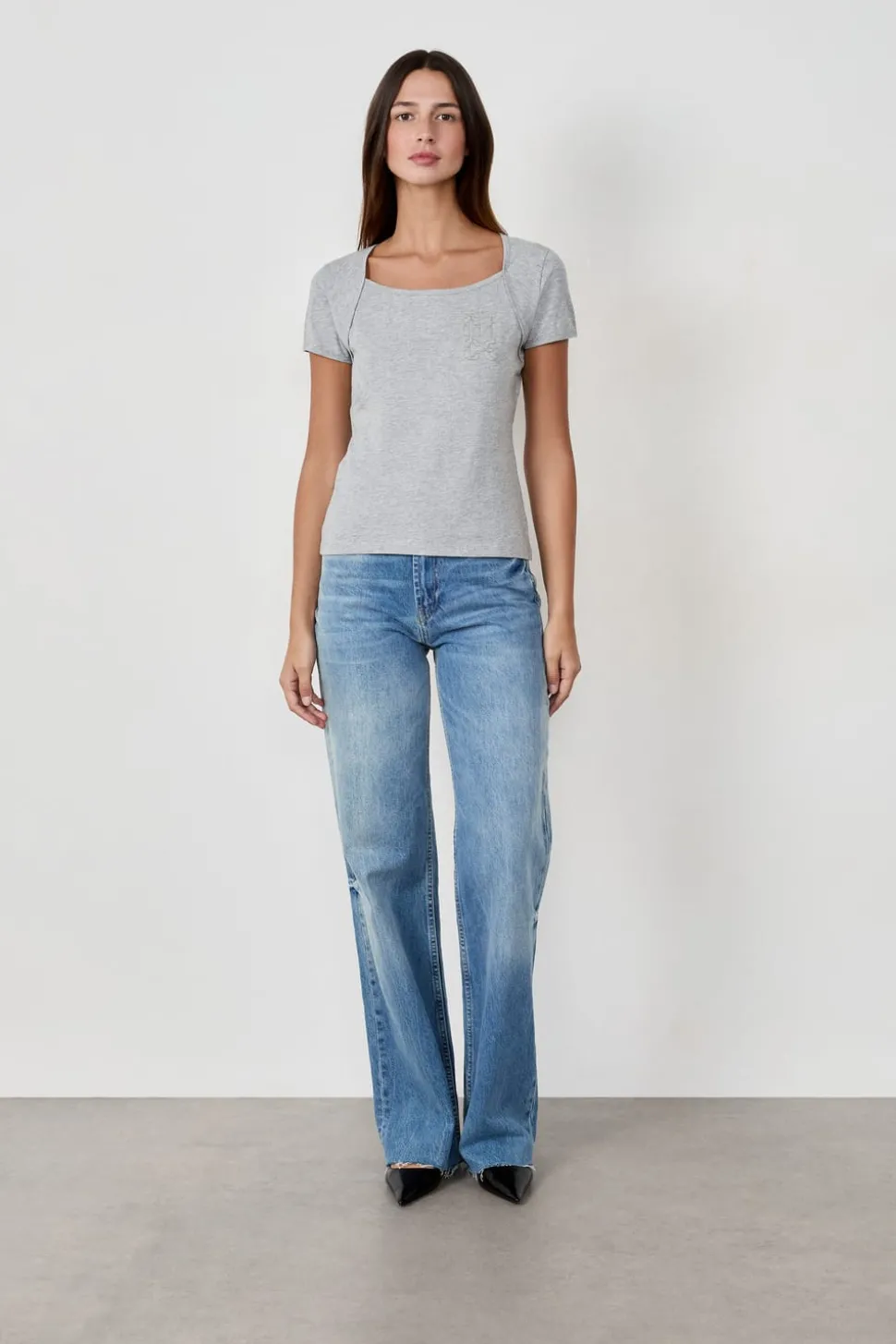 Camiseta de manga corta de algodón