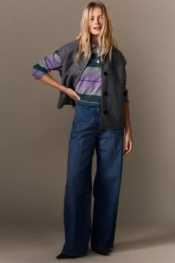 Camiseta de manga larga con cuello polo