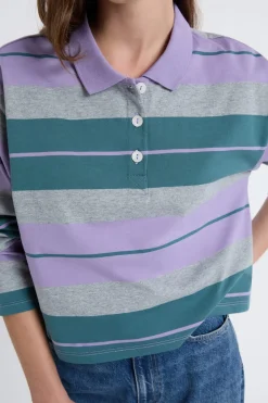 Camiseta de manga larga con cuello polo