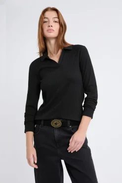 Camiseta de manga larga con cuello en V