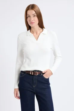 Camiseta de manga larga con cuello en V