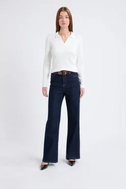 Camiseta de manga larga con cuello en V