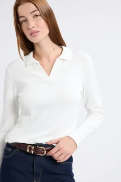 Camiseta de manga larga con cuello en V