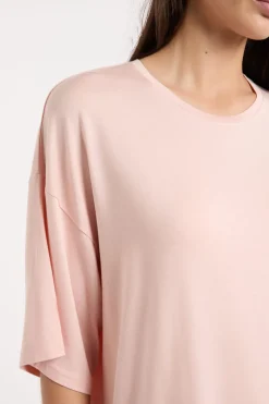 Camiseta de pijama con cuello redondo ancho