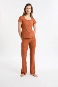 Camiseta de pijama con estampado de corazones