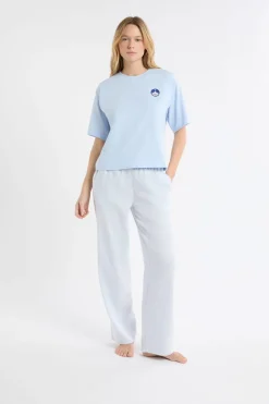 Camiseta de pijama de algodón con estampado