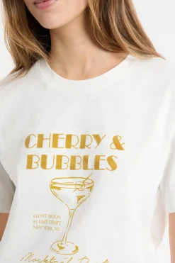 Camiseta de pijama de algodón estampada