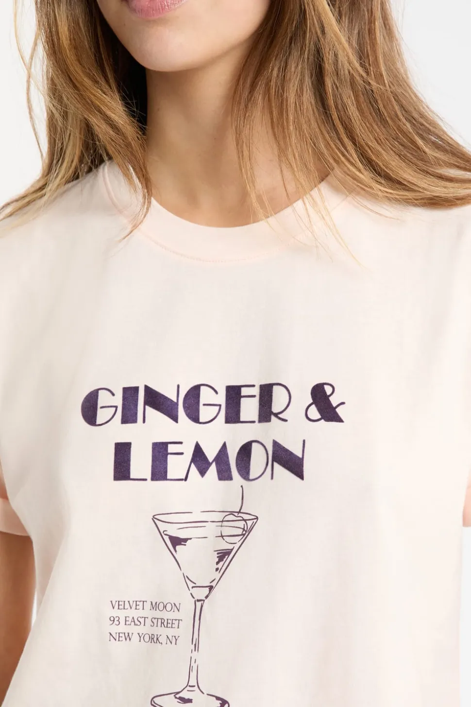 Camiseta de pijama de algodón estampada