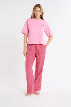 Camiseta de pijama de algodón con estampado