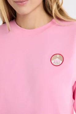 Camiseta de pijama de algodón con estampado