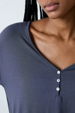 Camiseta de pijama de manga larga de modal