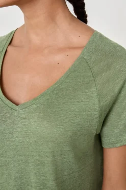 Camiseta de pijama manga corta 100% lino