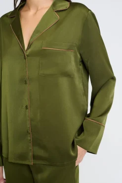 Camiseta de pijama satinada con estampados