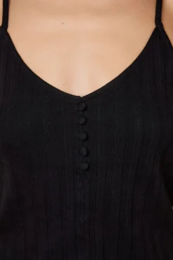 Camiseta sin mangas de algodón con tirantes finos