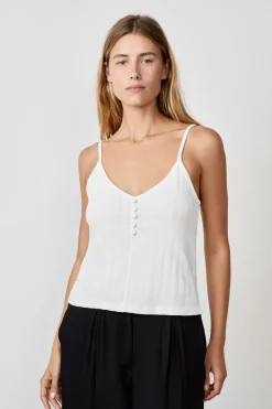 Camiseta sin mangas de algodón con tirantes finos