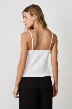 Camiseta sin mangas de algodón con tirantes finos