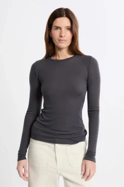 Camiseta térmica de cuello redondo con lana