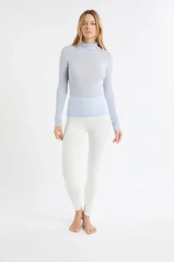 Camiseta térmica de cuello alto con lana