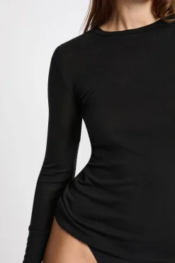 Camiseta térmica de cuello redondo con lana