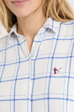 Camisón de algodón a cuadros