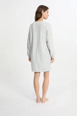 Camisón de manga larga de algodón