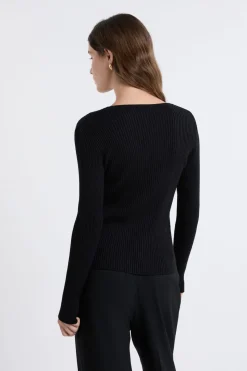 Cardigan irisé avec boutons dorés