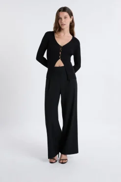 Cardigan irisé avec boutons dorés