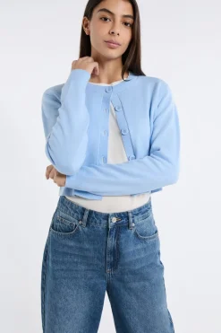 Chaleco mini de manga larga