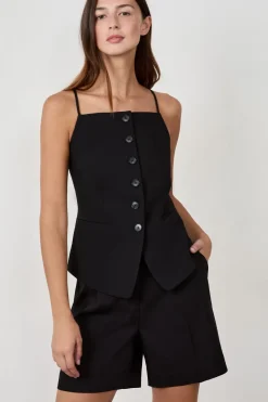 Chaleco sin mangas con botones